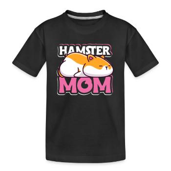 Hamster Maman Hamster doré Hamster nain Hamster européen - T-shirt bio Premium Enfant - noir - Devant