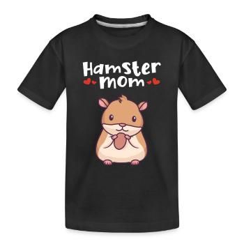 Hamster Maman Hamster doré Hamster nain Hamster européen - T-shirt bio Premium Enfant - noir - Devant
