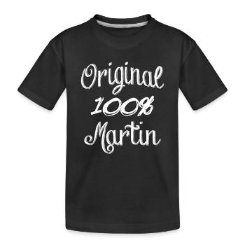 100% Original Martin - Kinder Premium Bio T-Shirt - Schwarz - Vorne