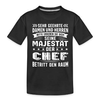 Chef Geburtstag Chef Sprüche Chef Geschenke - Kinder Premium Bio T-Shirt - Schwarz - Vorne