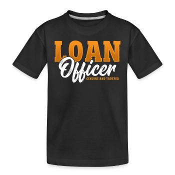 Agent de crédit authentique et digne de confiance - T-shirt bio Premium Enfant - noir - Devant