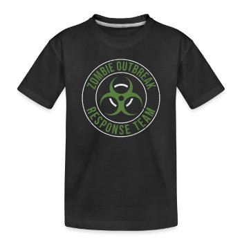 Équipe d’intervention en cas d’épidémie de zombies Halloween Apocalypse - T-shirt bio Premium Enfant - noir - Devant