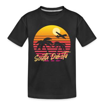 South Dakota - Kinder Premium Bio T-Shirt - Schwarz - Vorne