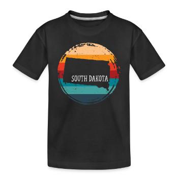 South Dakota - Kinder Premium Bio T-Shirt - Schwarz - Vorne