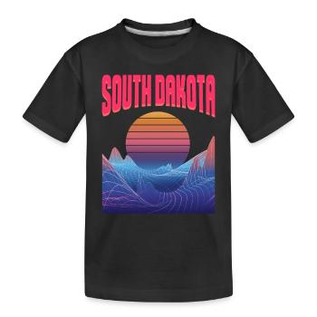 Dakota du Sud - T-shirt bio Premium Enfant - noir - Devant