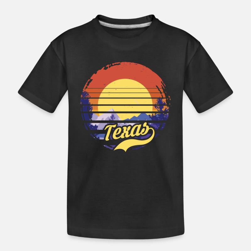 Texas - Kinder Premium Bio T-Shirt - Schwarz