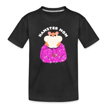 Hamster Maman Hamster Nain Hamster Européen Hamster doré - T-shirt bio Premium Enfant - noir - Devant