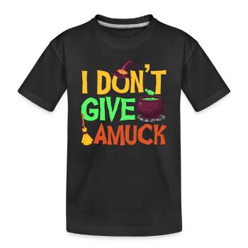I don't give up, funny halloween witch hat - Kids' Premium Organic T-Shirt - black - Front
