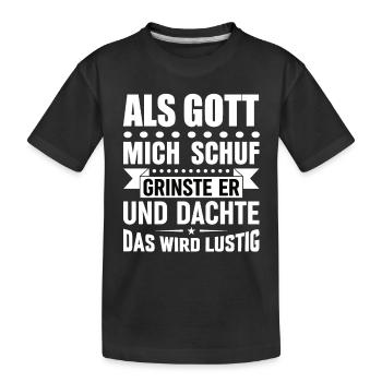 Lustige Sprüche - Kinder Premium Bio T-Shirt - Schwarz - Vorne