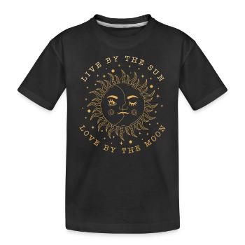 Live by the Sun Love by the Moon - Kinder Premium Bio T-Shirt - Schwarz - Vorne