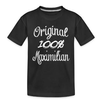 Original 100% Maximilian - Kinder Premium Bio T-Shirt - Schwarz - Vorne