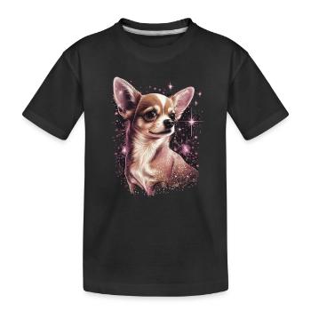 Chihuahua Puppy | Pretty Pink Dog Girly Mom Women - Kids' Premium Organic T-Shirt - black - Front
