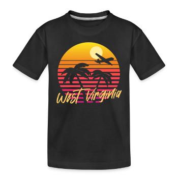 Virginie-Occidentale - T-shirt bio Premium Enfant - noir - Devant