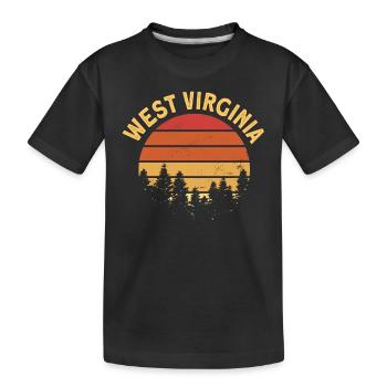 Virginie-Occidentale - T-shirt bio Premium Enfant - noir - Devant