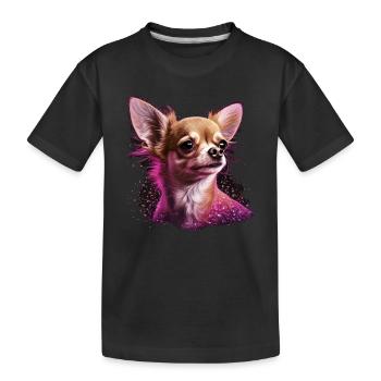 Chihuahua Puppy | Pretty Pink Dog Girly Mom Women - Kids' Premium Organic T-Shirt - black - Front