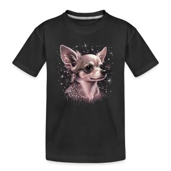 Chihuahua Puppy | Pretty Pink Dog Girly Mom Women - Kids' Premium Organic T-Shirt - black - Front