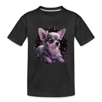 Chihuahua Puppy | Pretty Pink Dog Girly Mom Women - Kids' Premium Organic T-Shirt - black - Front