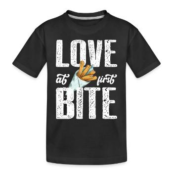 Coup de foudre les churros mexicains - T-shirt bio Premium Enfant - noir - Devant