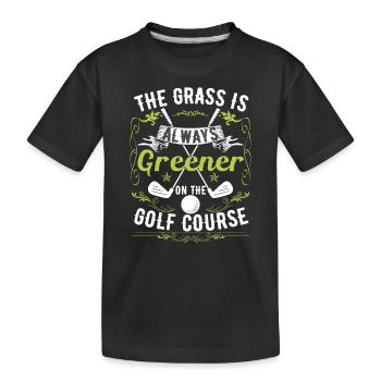 Funny Golf Course Quote Golfer Golfing - Kids' Premium Organic T-Shirt - black - Front
