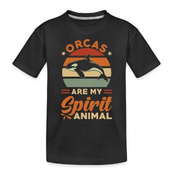 Orcas Are My Spirit Animal - Kinder Premium Bio T-Shirt - Schwarz - Vorne