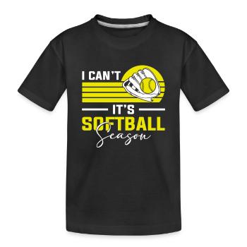 Baseball Softball Mama - Kinder Premium Bio T-Shirt - Schwarz - Vorne