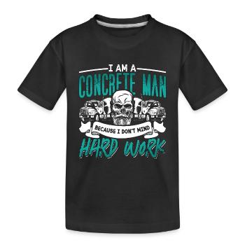 Finisher de béton Je suis un homme de béton Maçon de ciment - T-shirt bio Premium Enfant - noir - Devant