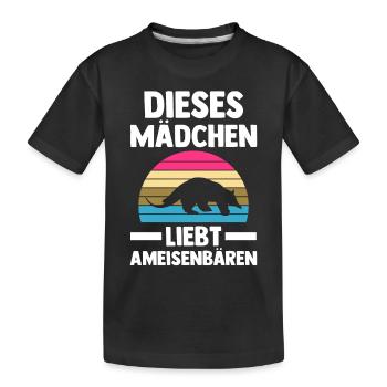 Ameisenbär - Kinder Premium Bio T-Shirt - Schwarz - Vorne