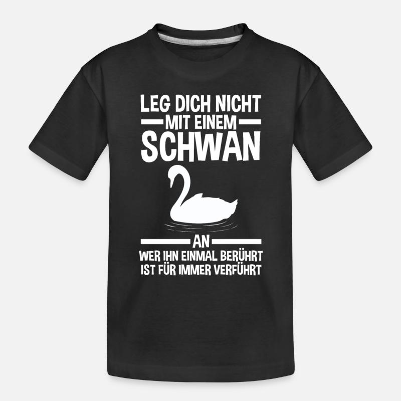 Schwan - Kinder Premium Bio T-Shirt - Schwarz