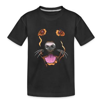 Visage de chien Golden Retriever Labrador Drôle - T-shirt bio Premium Enfant - noir - Devant