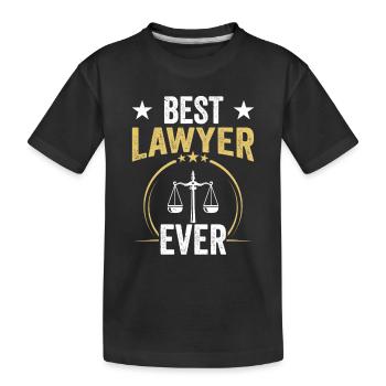 Best Lawyer of All Time Lawyer Lawyer - Kids' Premium Organic T-Shirt - black - Front