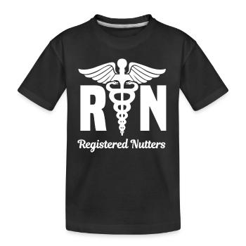 Lustige Examinierte Krankenschwester - Kinder Premium Bio T-Shirt - Schwarz - Vorne