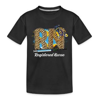 Infirmière autorisée cool - T-shirt bio Premium Enfant - noir - Devant