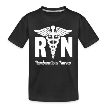 Chemise drôle d’infirmière autorisée - T-shirt bio Premium Enfant - noir - Devant