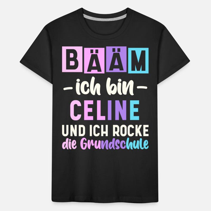 Name Celine Geschenk Grundschule Kinder Premium Bio T-Shirt