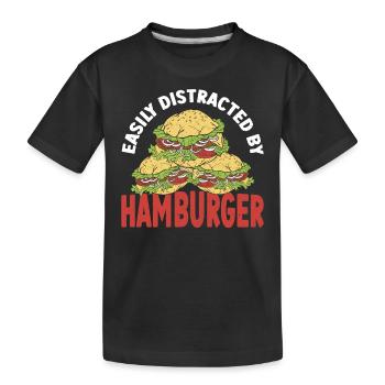 Facilement distrait par Hamburger Hamburger Fast - T-shirt bio Premium Enfant - noir - Devant