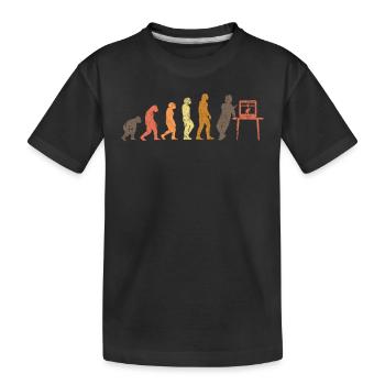 3D Printer Evolution 3D Printer Retro - Kids' Premium Organic T-Shirt - black - Front