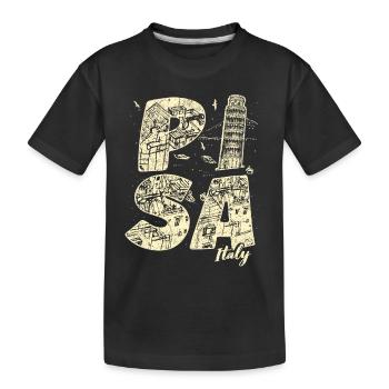 Pisa Italy Souvenir Holiday - Kids' Premium Organic T-Shirt - black - Front
