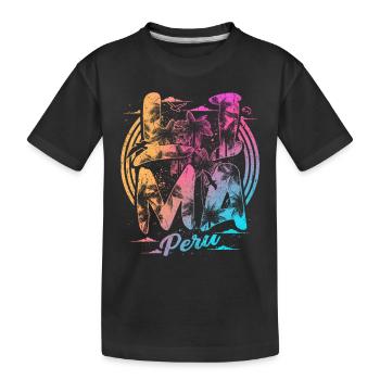 Lima Peru Souvenir Urlaub - Kinder Premium Bio T-Shirt - Schwarz - Vorne