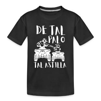 Tel Père Tel Fils Quad Antenne Cubique Moto - Kinder Premium Bio T-Shirt - Schwarz - Vorne