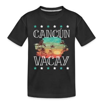 Cancun Vacations - Kids' Premium Organic T-Shirt - black - Front