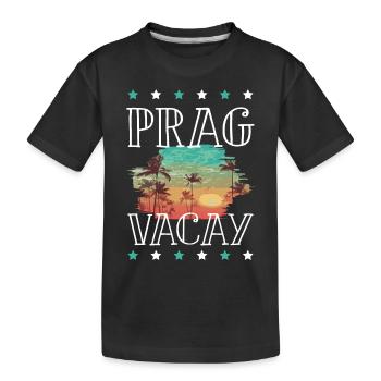 Prag Urlaub - Kinder Premium Bio T-Shirt - Schwarz - Vorne