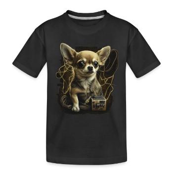 Chihuahua | Electrician Worker Electrical Job Dog - Kids' Premium Organic T-Shirt - black - Front