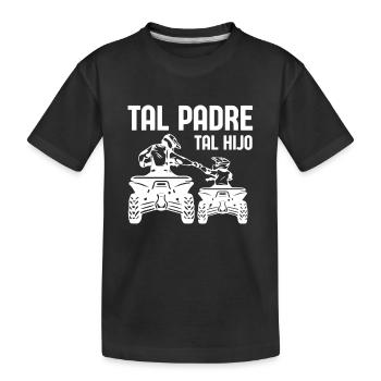 Tel Père Tel Fils Quad Antenne Cubique Moto - Kinder Premium Bio T-Shirt - Schwarz - Vorne