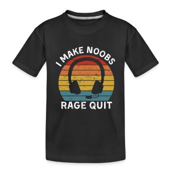 I make noobs rage quit - Kinder Premium Bio T-Shirt - Schwarz - Vorne