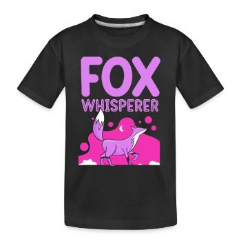 Fuchsflüsterer Fuchs Flüsterer Füchse Tier Sprüche - Kinder Premium Bio T-Shirt - Schwarz - Vorne