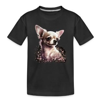 Chihuahua Puppy | Pretty Pink Dog Girly Mom Women - Kids' Premium Organic T-Shirt - black - Front
