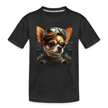 Chihuahua | Race Racing Car Funny Dog Mechanic - Kids' Premium Organic T-Shirt - black - Front