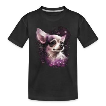 Chihuahua Puppy | Pretty Pink Dog Girly Mom Women - Kids' Premium Organic T-Shirt - black - Front
