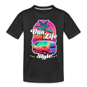 Van life style - camping - T-shirt bio Premium Enfant - noir - Devant
