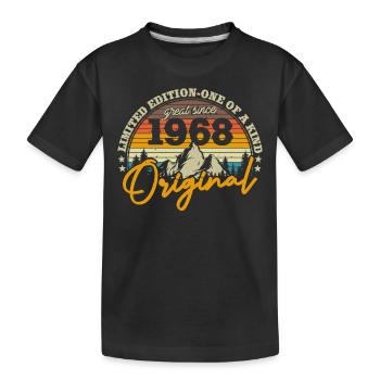Geschenk Geburtstag 1968 55 Jahre - Kinder Premium Bio T-Shirt - Schwarz - Vorne